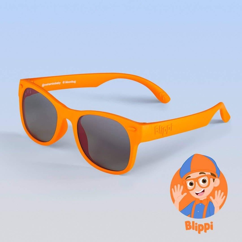 Roshambo Wayfarer Blippi Orange Baby Sunglasses Blue Polarized