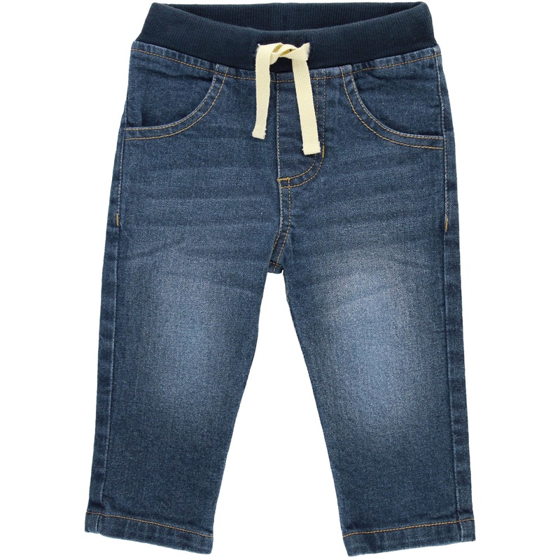 Ruffle Butts Medium Wash Pull-on Jeans 0-3M