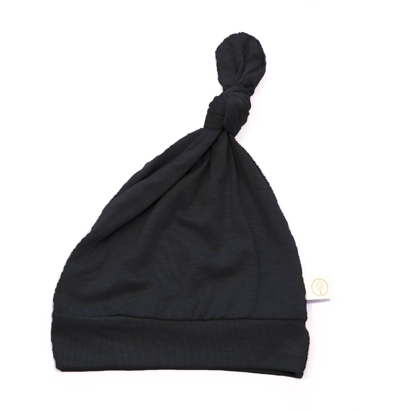 Tenth & Pine Bamboo Baby Top Knot Hats Black
