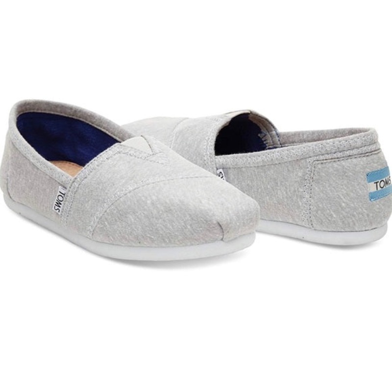 TOMS Grey Jersey Shoes Size 1