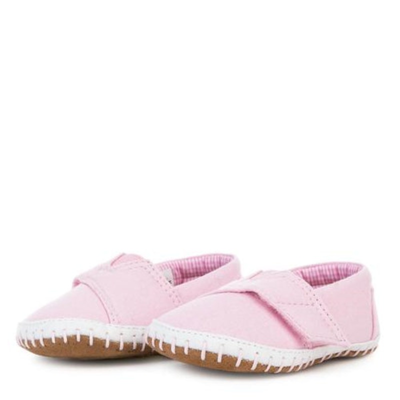 TOMS Pink Canvas Crib Alp Lay Shoes Size 1