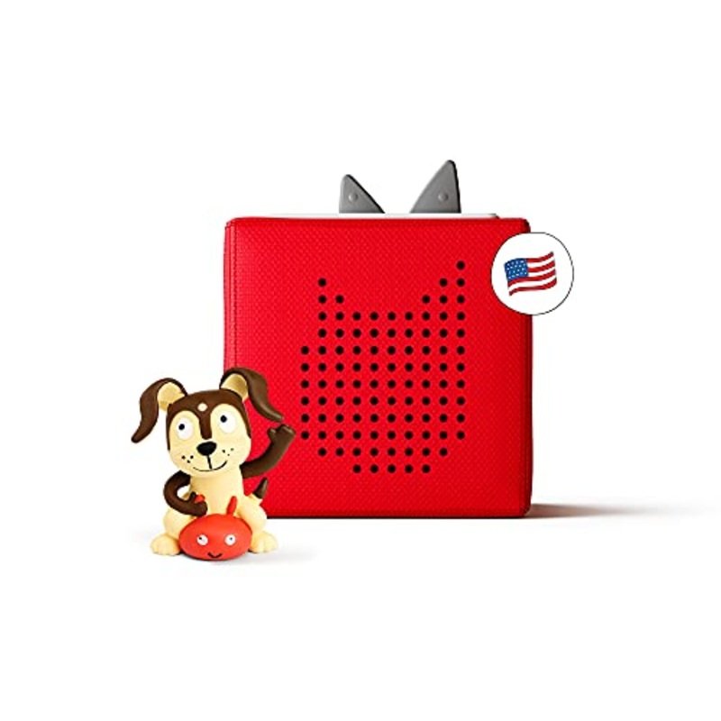 Toniebox Audio Player Starter Set with Playtime Puppy - Imagination Building, Screen-Free Digital Listening Experience for Stories, Music, and More Red