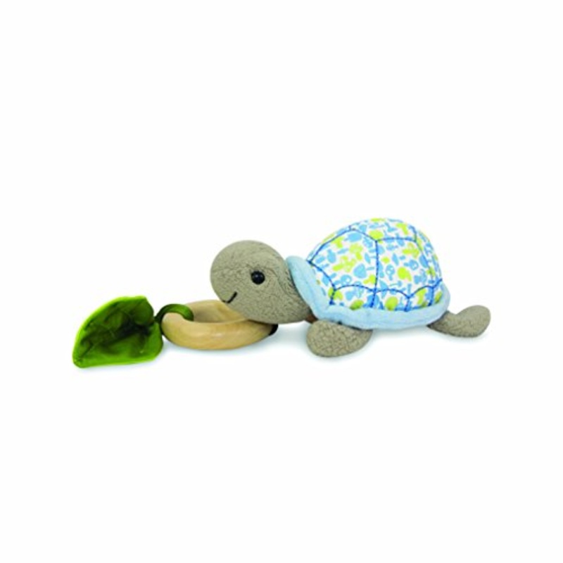 Apple Park Blue Crawling Turtle Teething Toy