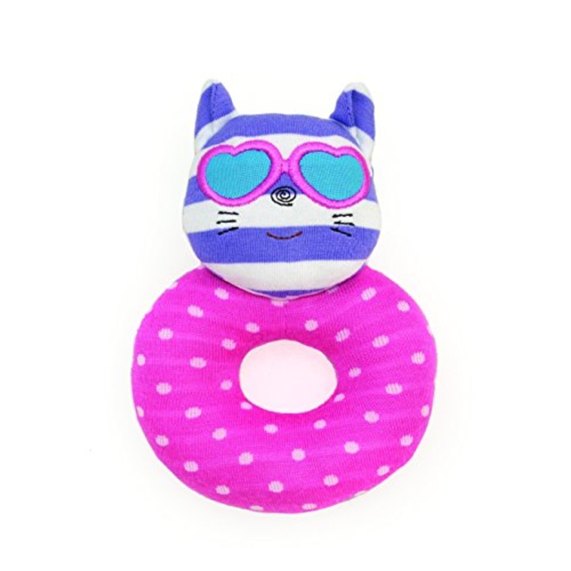 Apple Park Catnap Kitty Organic Farm Buddies Teething Rattle