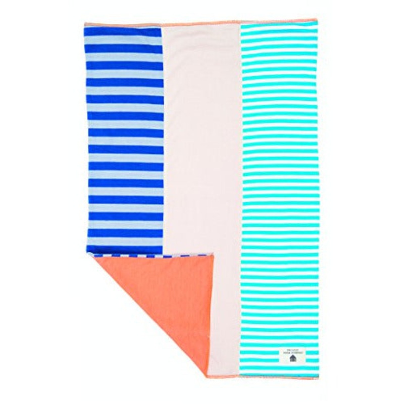 Apple Park Farm Boy Burp Cloth with Gray and Blue Stripes