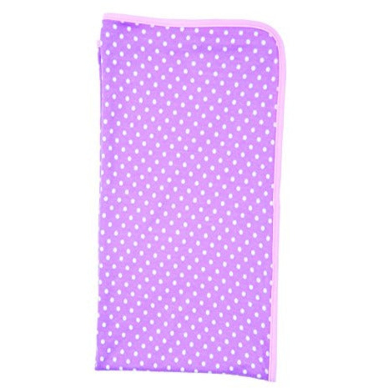 Apple Park Farm Girl Blanket with Purple Polka Dots