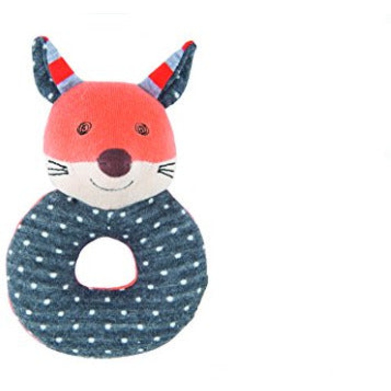 Apple Park Frenchy Fox Teething Rattle Organic Farm Buddy