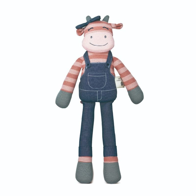 Apple Park Miss Moo Organic Farm Buddies Plush Toy 14 inches