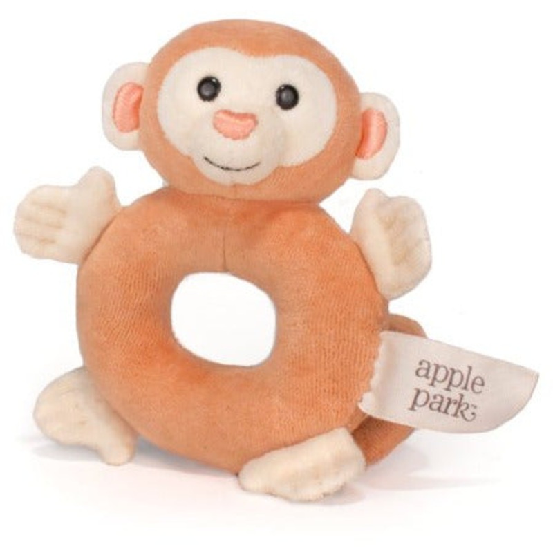 Apple Park Monkey Teething Rattle
