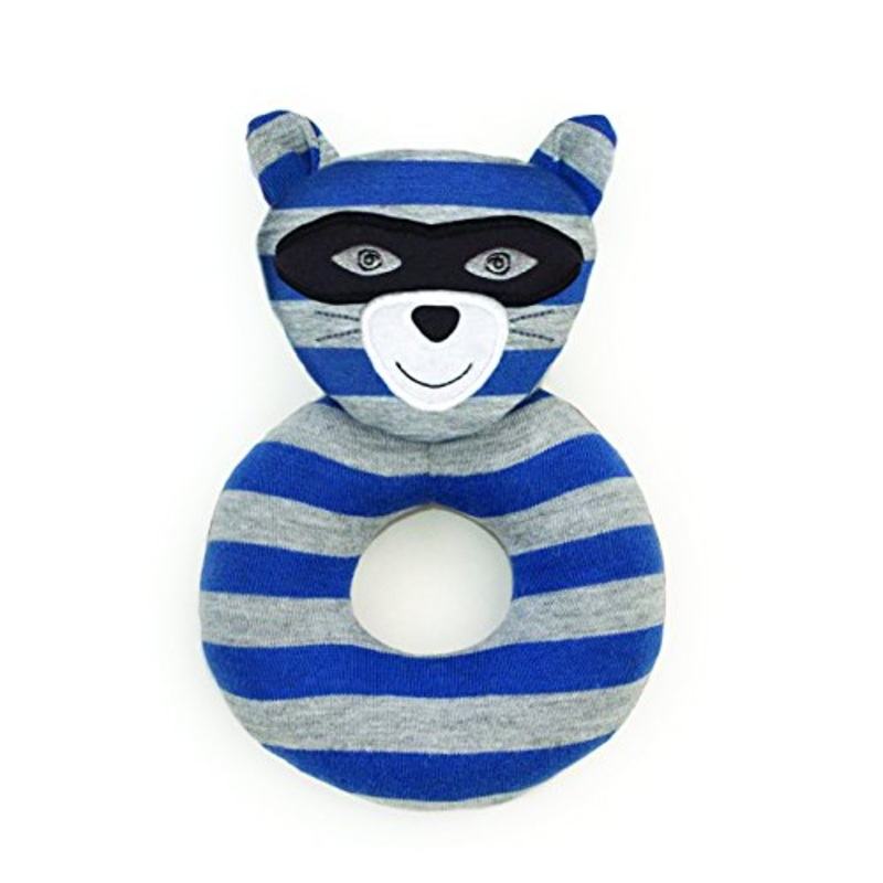 Apple Park Robbie Raccoon Organic Farm Buddies Teething Rattle