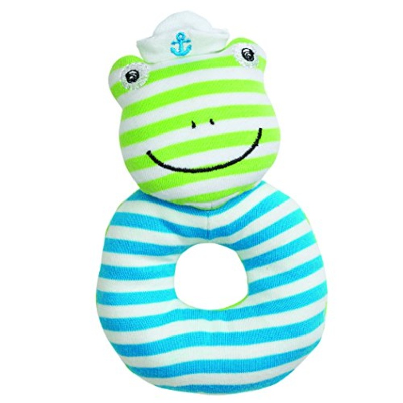 Apple Park Skippy Frog Organic Farm Buddies Rattle