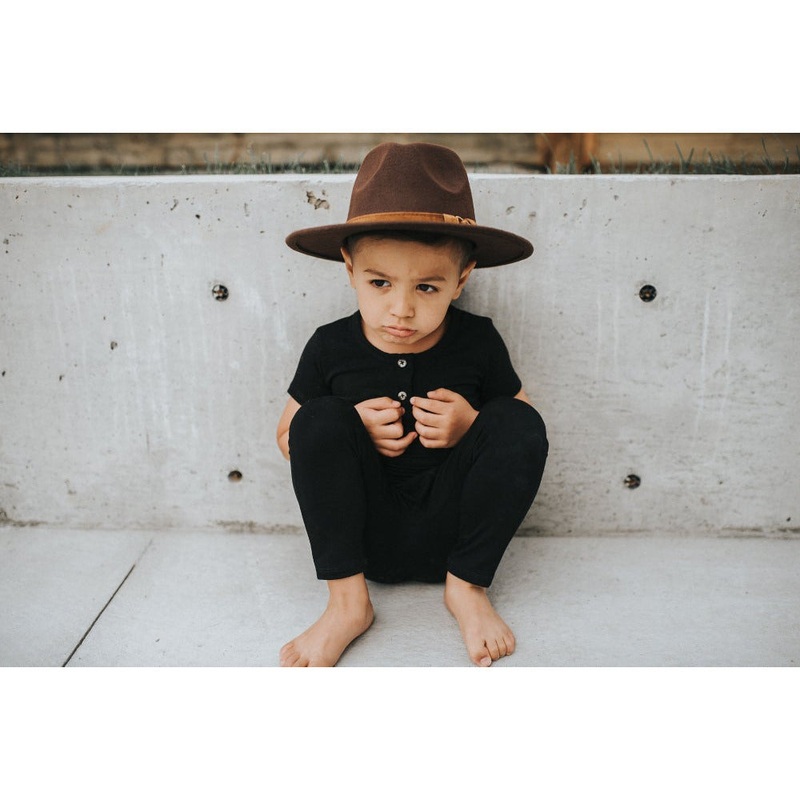 Wild Design Lab Toddler and Kids Fashion Brim Hats Dark Brown