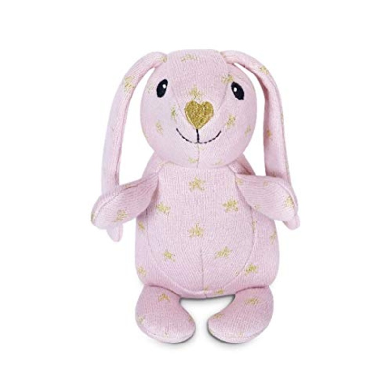 Apple Park Organic Knit Patterned Bunny Pals Sparkle Bunny