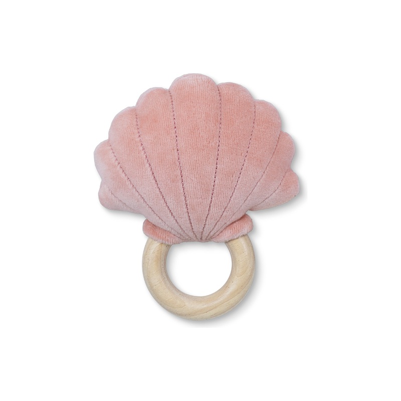 Apple Park Pink Shell Mermaid Rattle