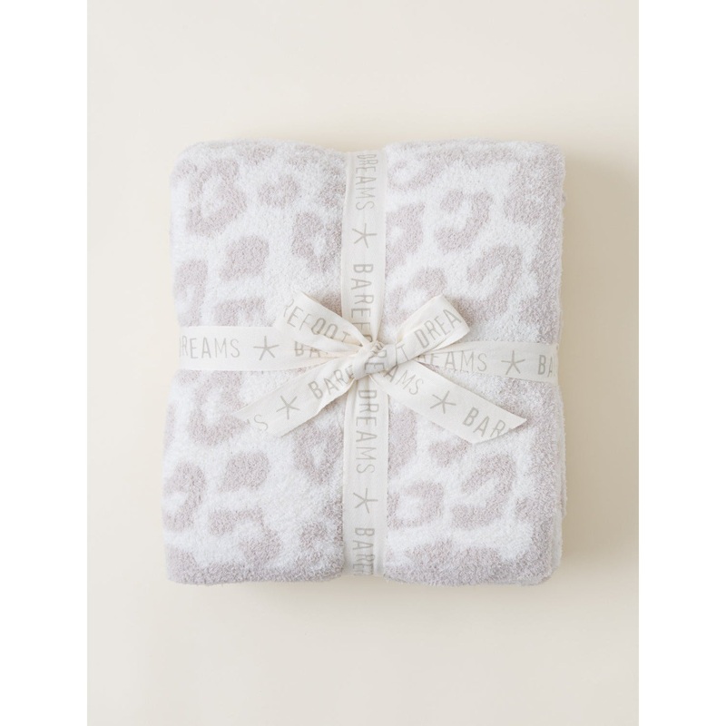 Barefoot Dreams Cozychic Barefoot In The Wild Throw, Cream / Stone