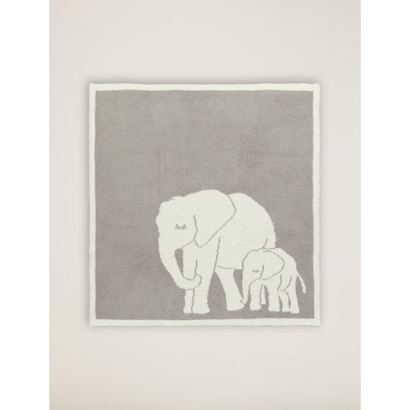 Barefoot Dreams Cozychic Follow Me Blanket, Dove Gray / Cream