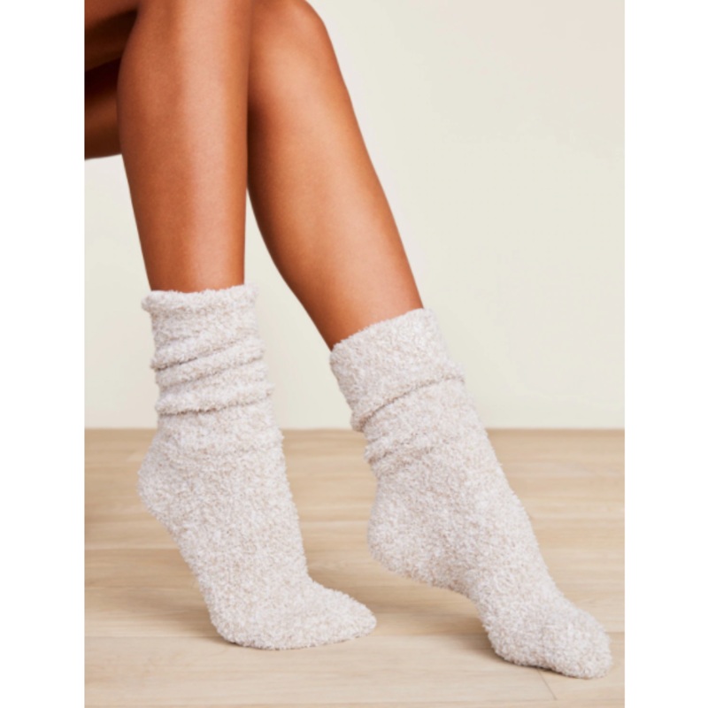 Barefoot Dreams CozyChic Heathered Women's Socks, Stone