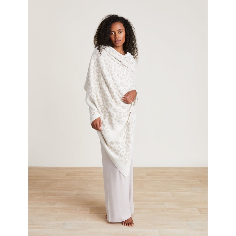 Barefoot Dreams Cozychic Ultra Lite Barefoot In The Wild Pashmina, Cream / Stone