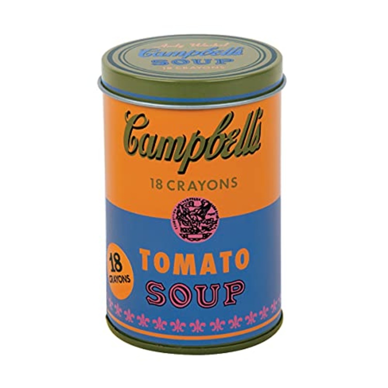 Mudpuppy Andy Warhol Soup Can Crayons Orange
