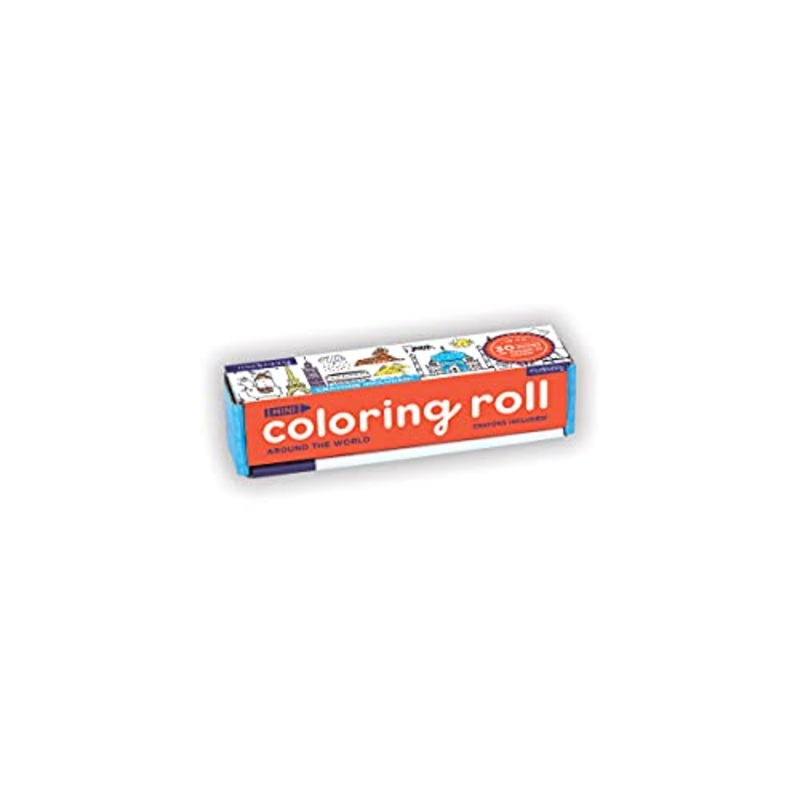 Mudpuppy Around The World Mini Coloring Roll