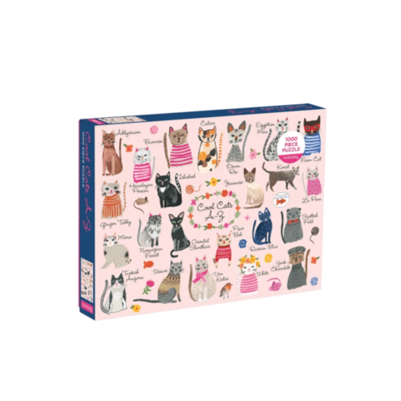 Mudpuppy Cool Cats A-Z Jigsaw Puzzle 1000 Piece