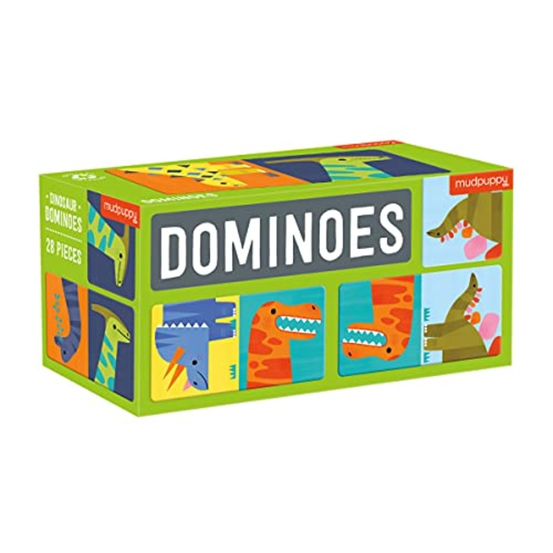 Mudpuppy Dinosaur Dominoes  Giant Dominoes Set for Kids