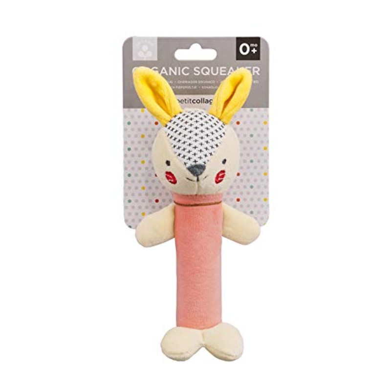 Petit Collage Baby Bunny Organic Squeaker