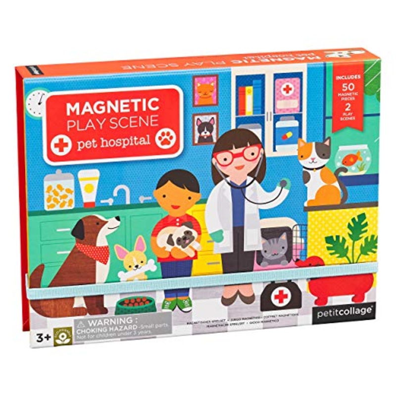 Petit Collage Pet Hospital Magnetic Play Scene
