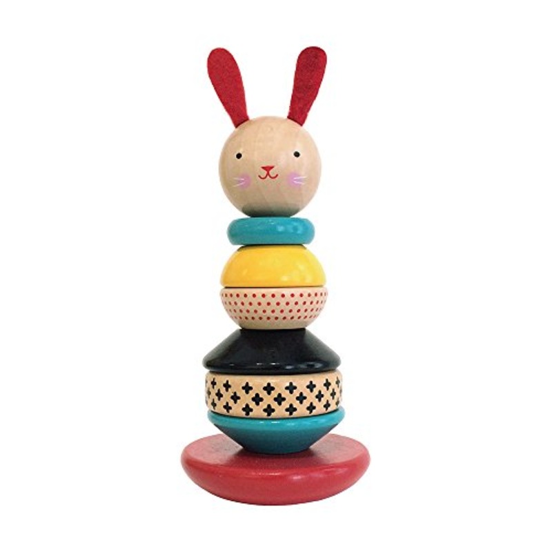 Petit Collage Wooden Rabbit Stacker Toy
