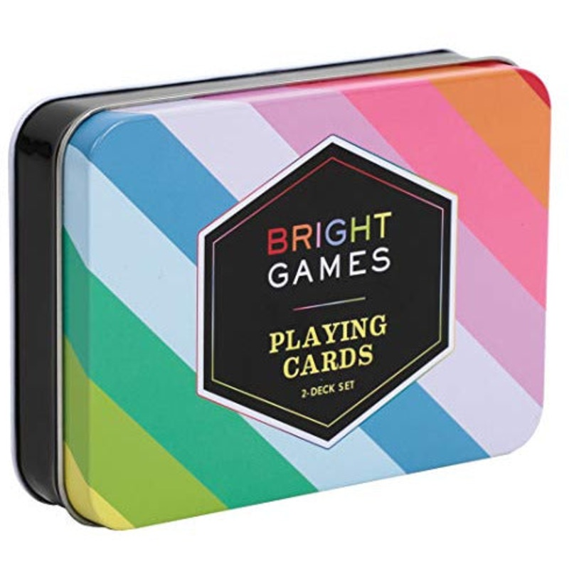 Chronicle Books Bright Games 2-Deck Set of Playing Cards, Bright Colors