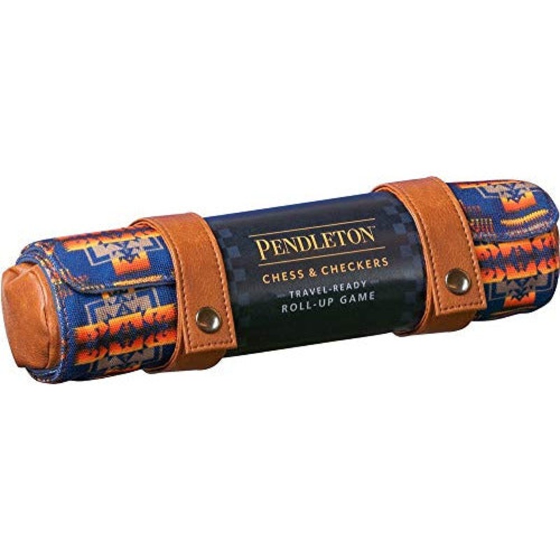 Chronicle Books Pendleton Chess & Checkers Set: Travel-Ready Roll-Up Game (Camping Games, Gift for Outdoor Enthusiasts)