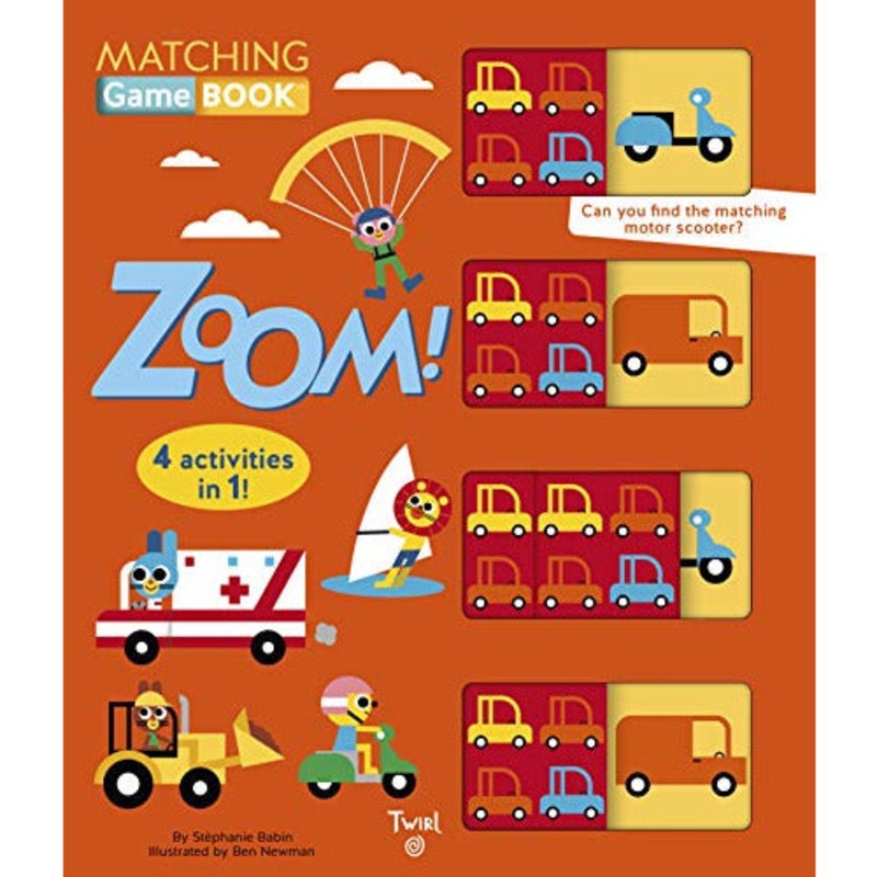 Chronicle Books Zoom! Matching Game Book 4 Activities in 1!