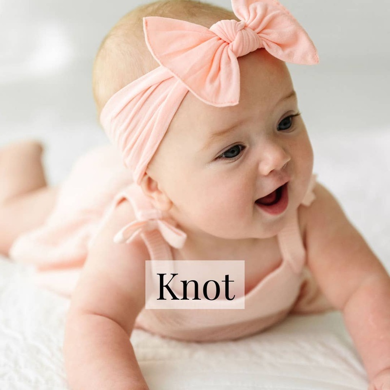 Baby Bling Bows - Baby Bling The Original Knot soft nylon headband mauve