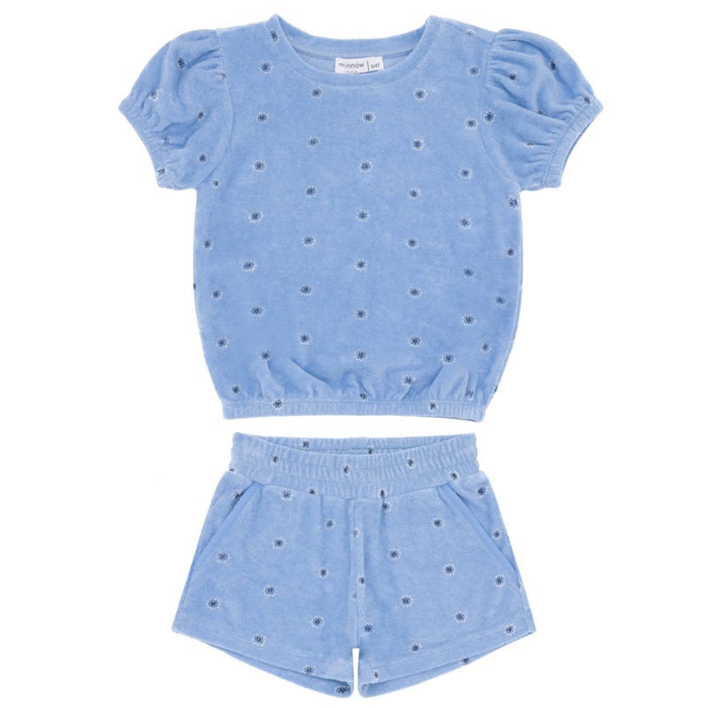 Minnow Girls Gibbs Hill Floral French Terry Top & Short Set 1T