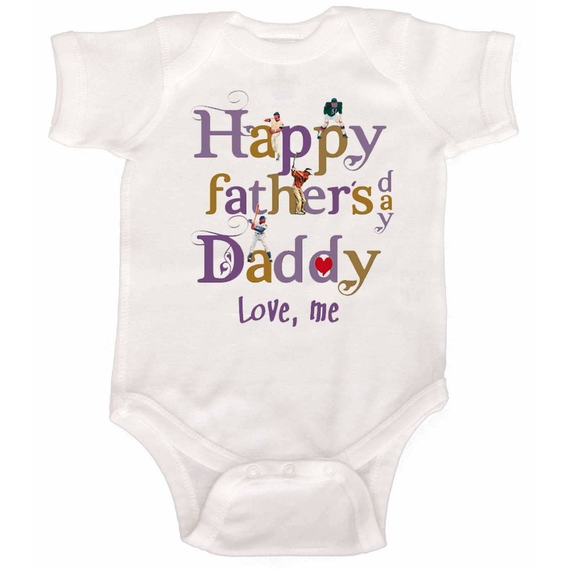 Mumsy Goose Purple Father's Day Baby Outfit Purple Father's Day Outfit, Newborn
