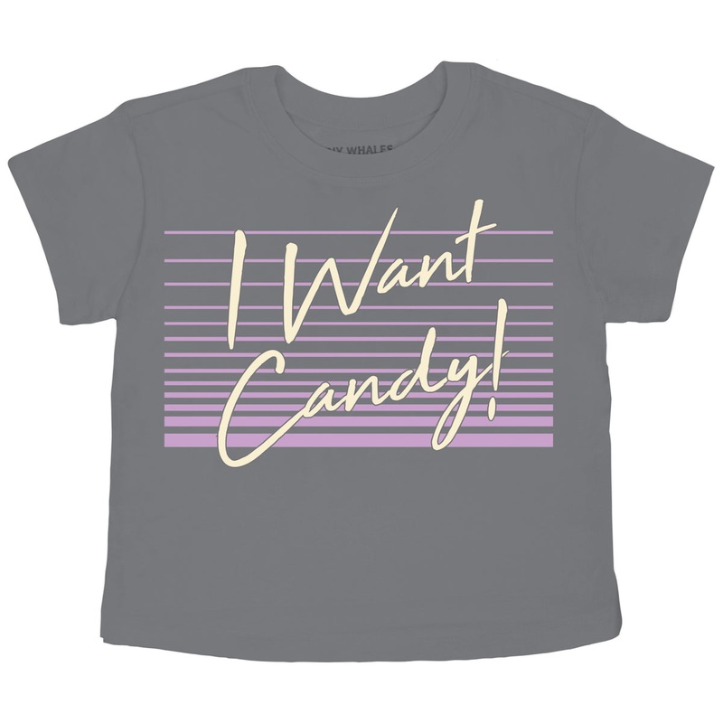 Tiny Whales I Want Candy Short Sleeve Boxy Tee 2T