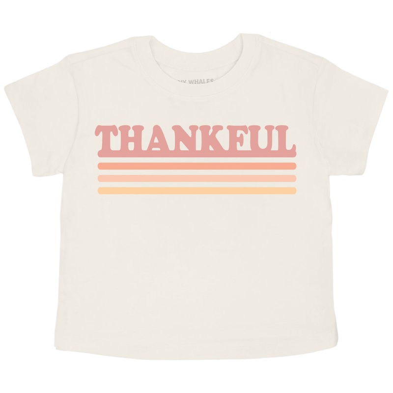 Tiny Whales Thankful Short Sleeve Boxy Tee 2T