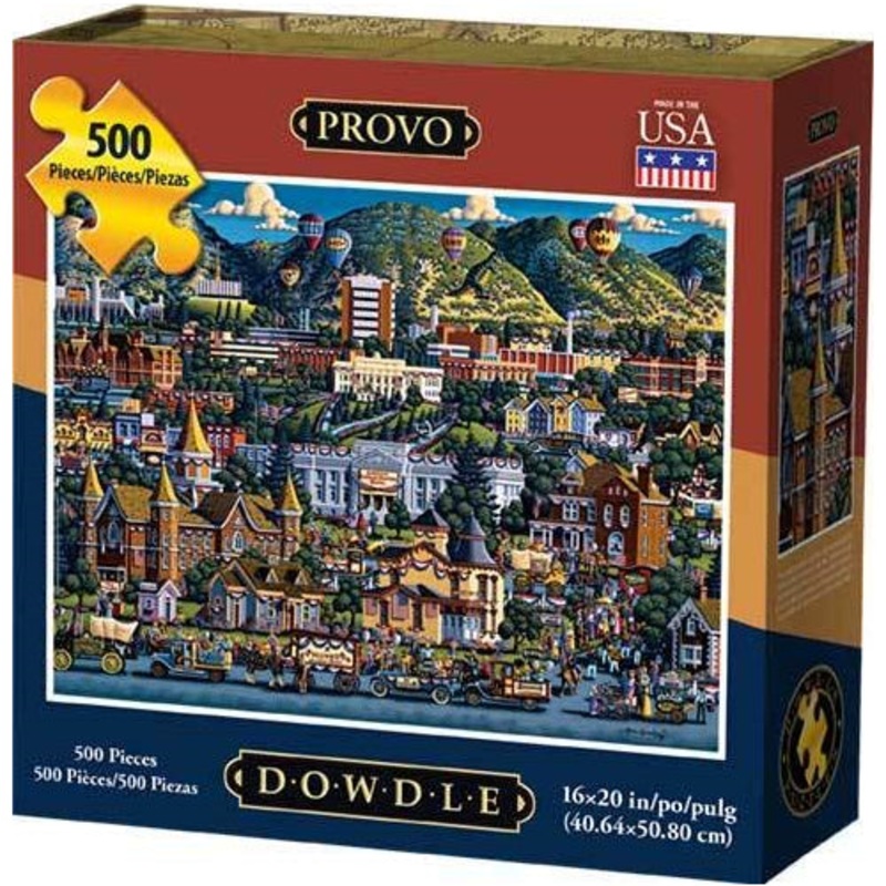 Dowdle Folk Art Jigsaw Puzzle - Provo - 500 Piece