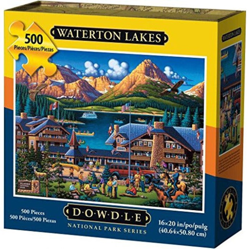 Dowdle Folk Art Jigsaw Puzzle - Waterton Lakes - 500 Pieces