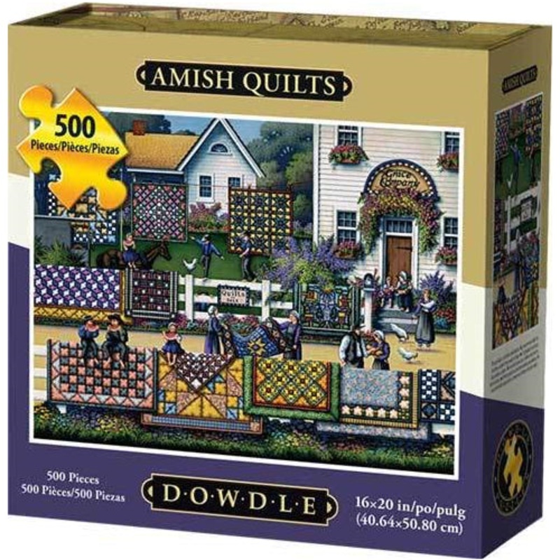 Dowdle Jigsaw Puzzle - Amish Quilts - 500 Piece
