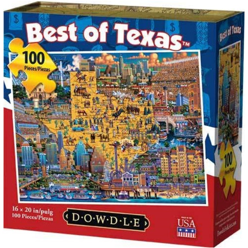 Dowdle Jigsaw Puzzle - Best of Texas - 100 Piece