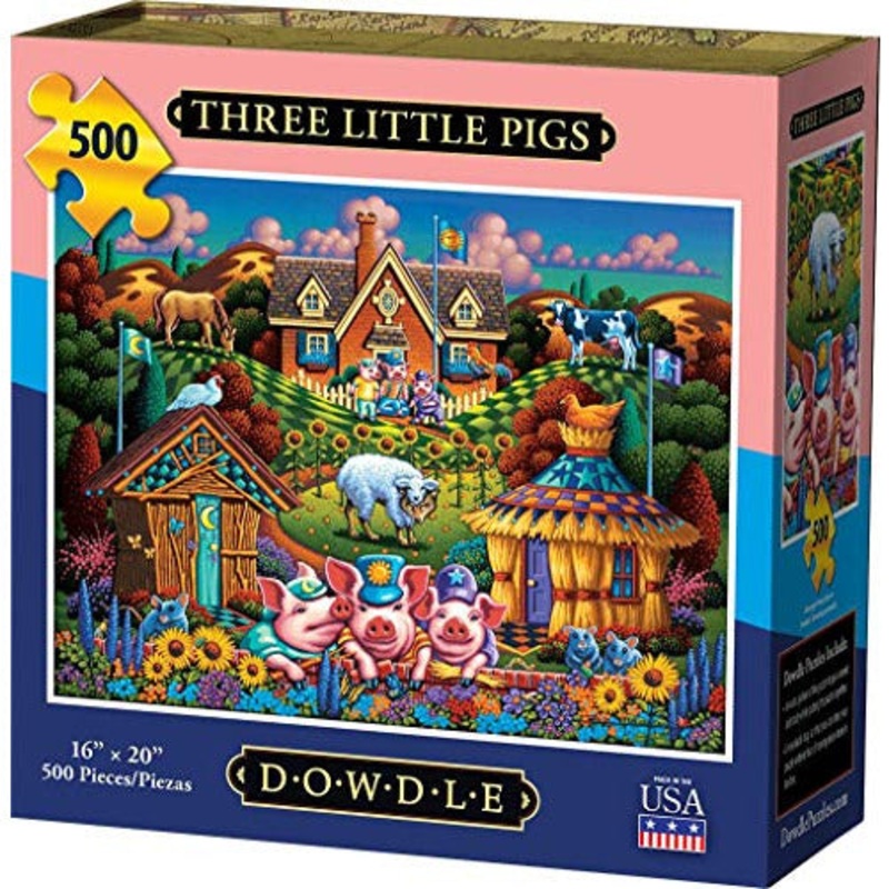 Dowdle Jigsaw Puzzle Three Little Pigs 500 Piece