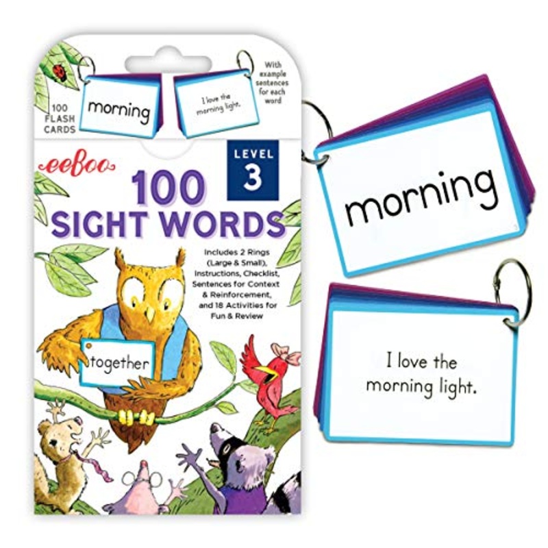 eeBoo 100 Sight Words Flash Cards Level 3