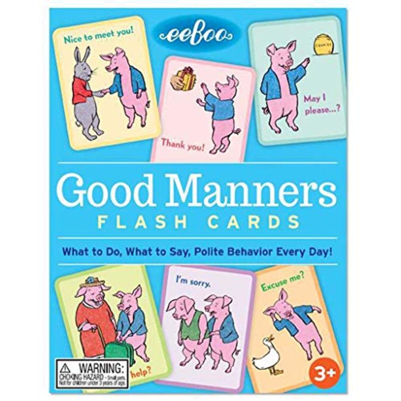 eeBoo Good Manners Flash Cards for Kids