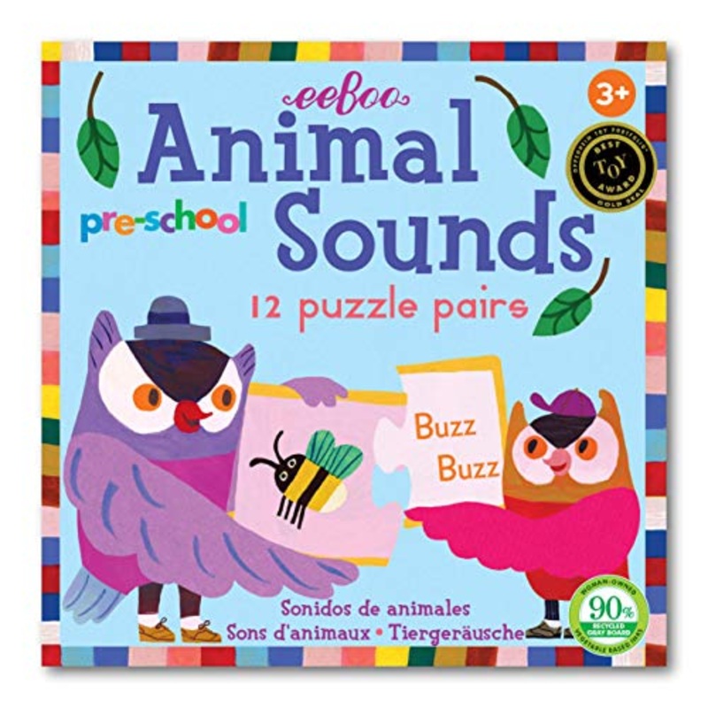eeBoo Preschool Animal Sounds Matching Puzzle Pairs