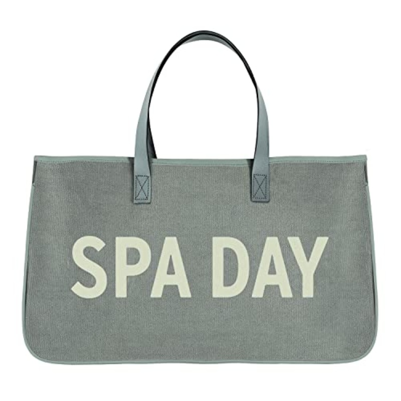 Santa Barbara Design Studio Grey Canvas Tote - Spa Day