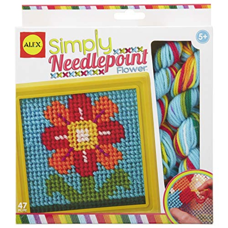 Alex Craft Simply Needlepoint Flower Kids Art and Craft Activity