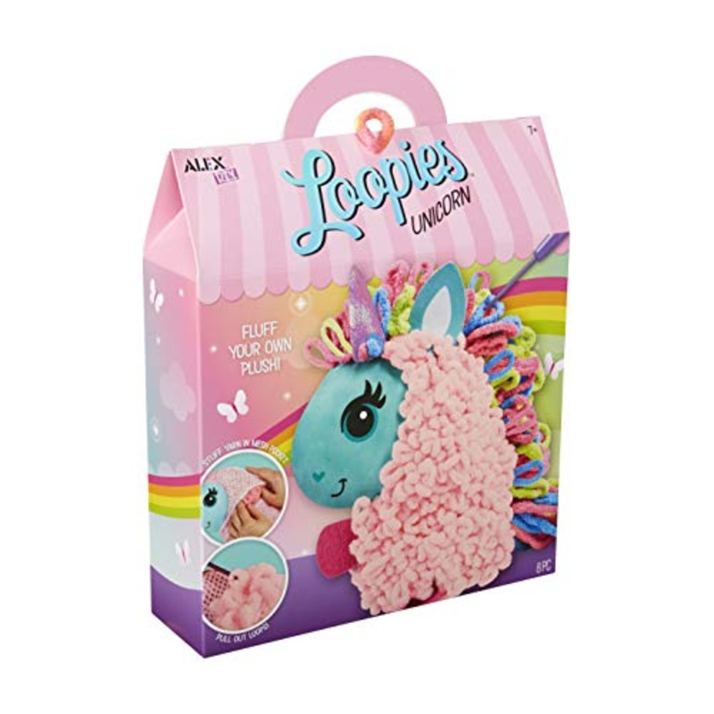 Alex Loopies Yarn and Plush Unicorn Kids DIY Craft Kit
