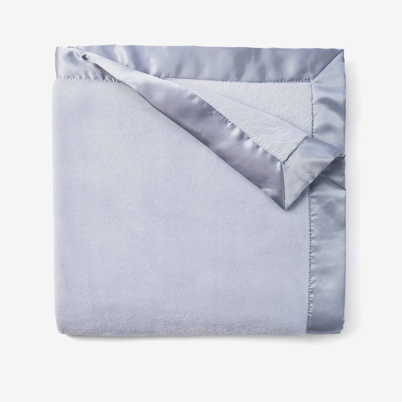 ELEGANT BABY PALE BLUE CORAL FLEECE BABY STROLLER BLANKET