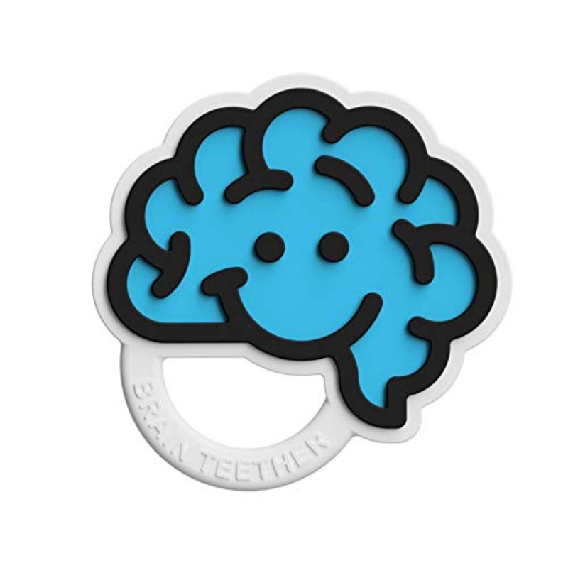 Fat Brain Toys Brain Teether - Blue Baby Toys & Gifts for Babies